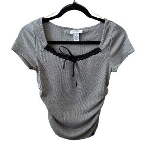 12. Just Polly Ribbed Knit Top – Size M ✨